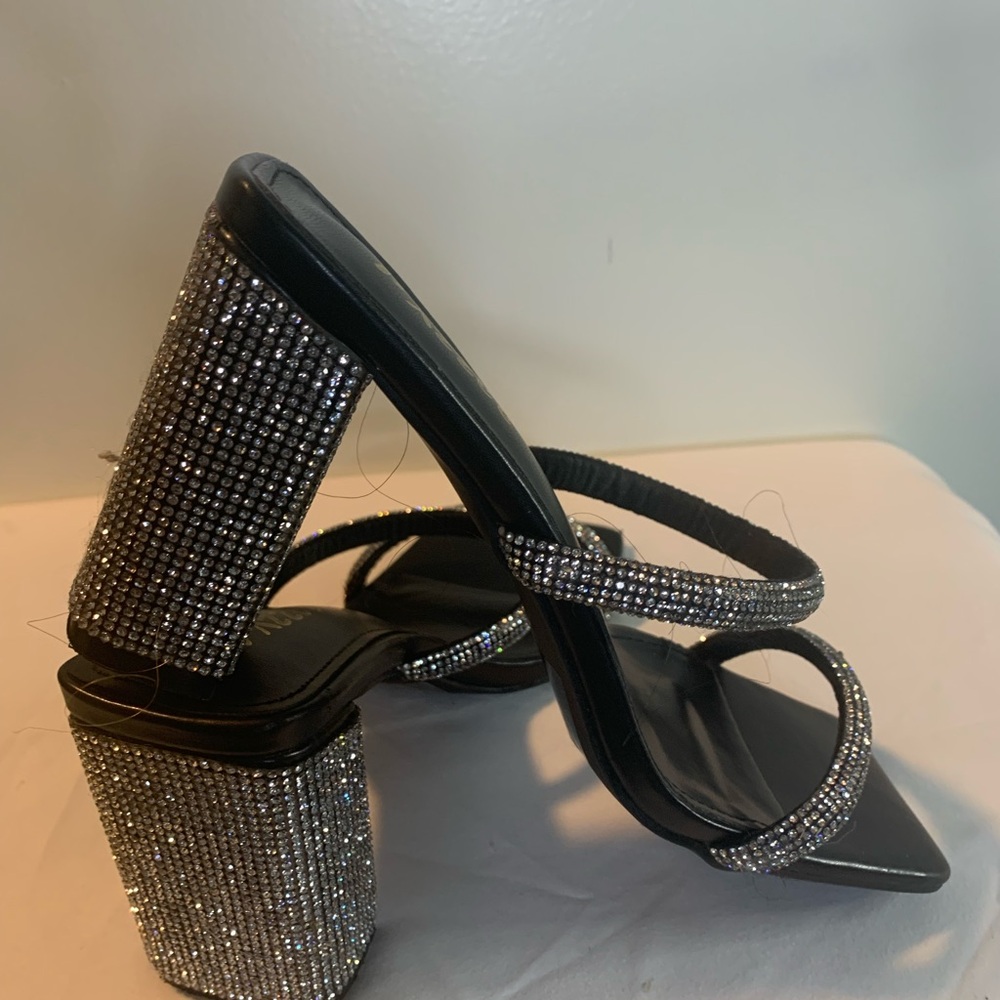 Black Rhinestone Heels - Picture 7 of 10